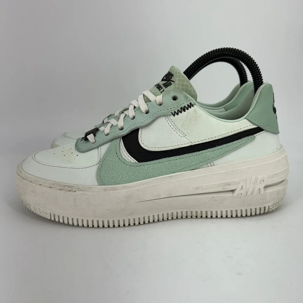 Nike Air Force 1 PLT.AF.ORM Shoes Womens Size 6 Barley Green Sneakers DX3730-300